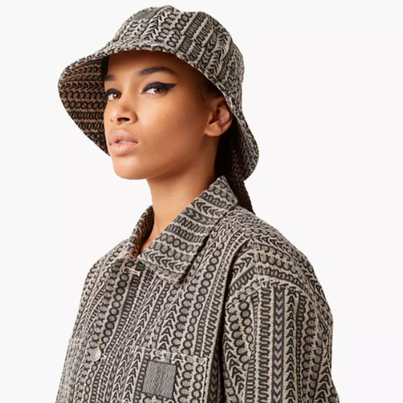 Marc Jacobs Black and Cream Patterned Hat main image 7